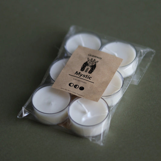 Tea Light Candle - Set of 6 Pure Soy Wax