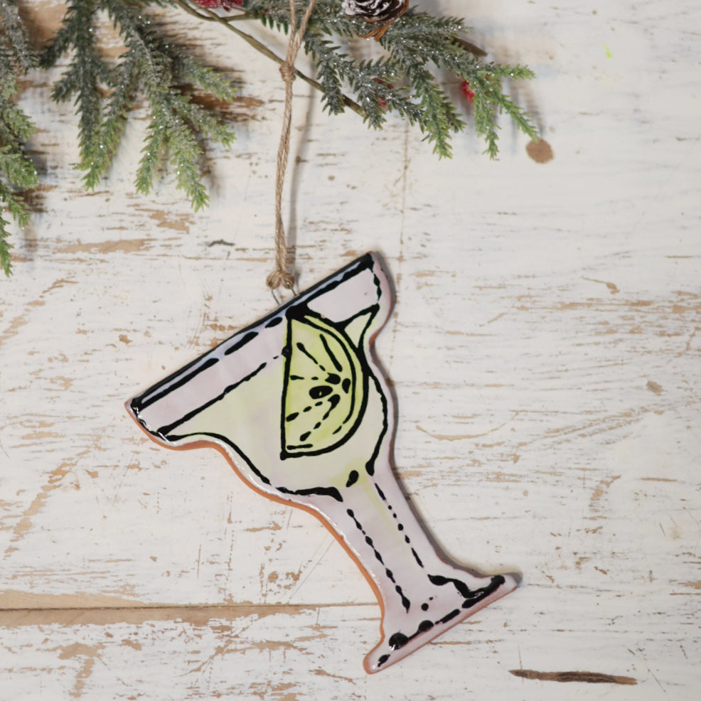 Hand Painted Majolica Margarita Ornament | Handmade Ceramic Christmas Decoration