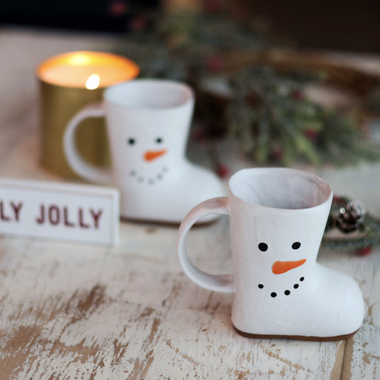 Snowman Boot Mug