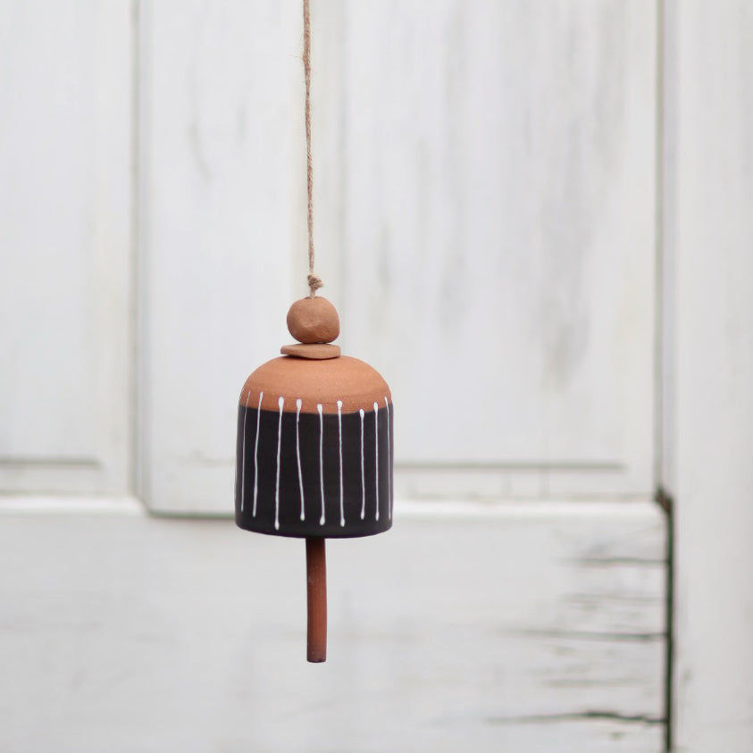 Small Pinstripe Bell in Black