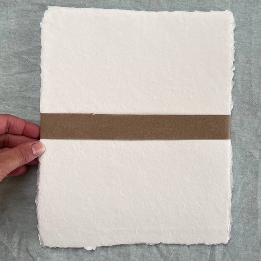 Handmade Paper Sheet Set in 8x10: Natural - soft white