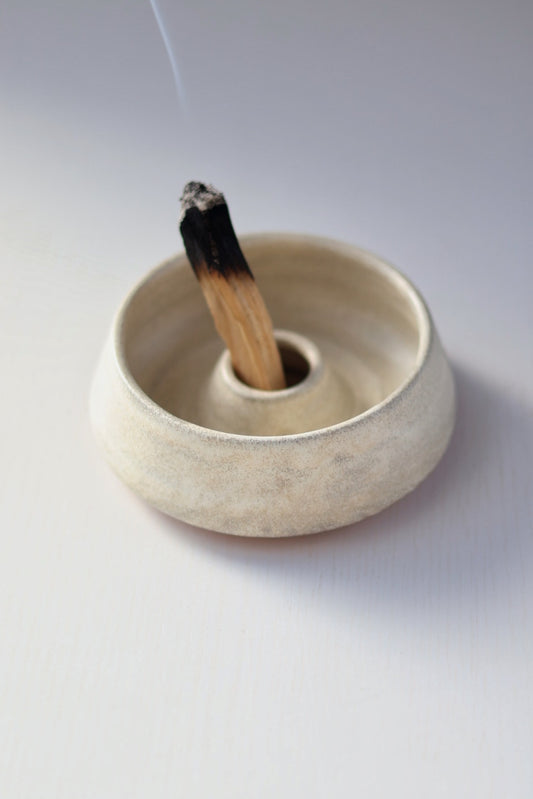 Palo Santo Burner in Cream