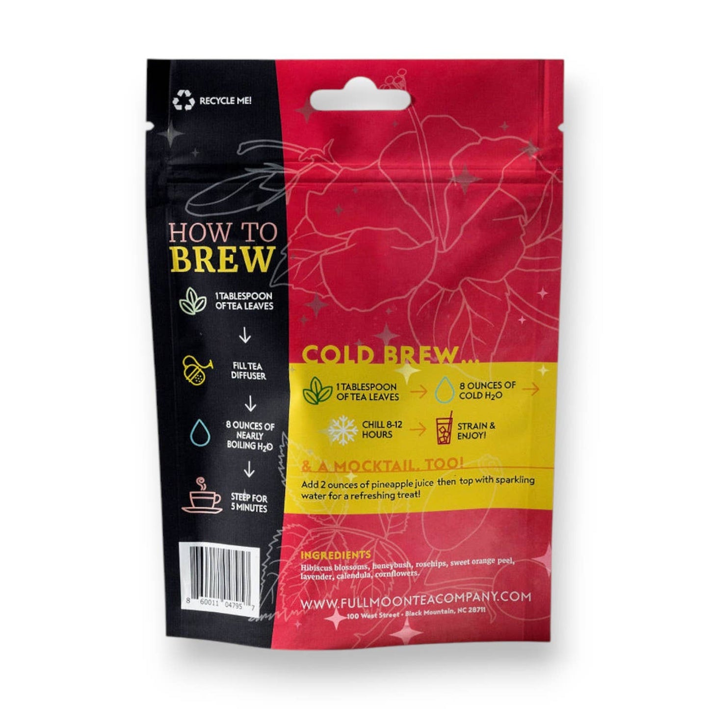 Hibiscus Lavender Herbal Tea - Premium Loose Leaf Decaf