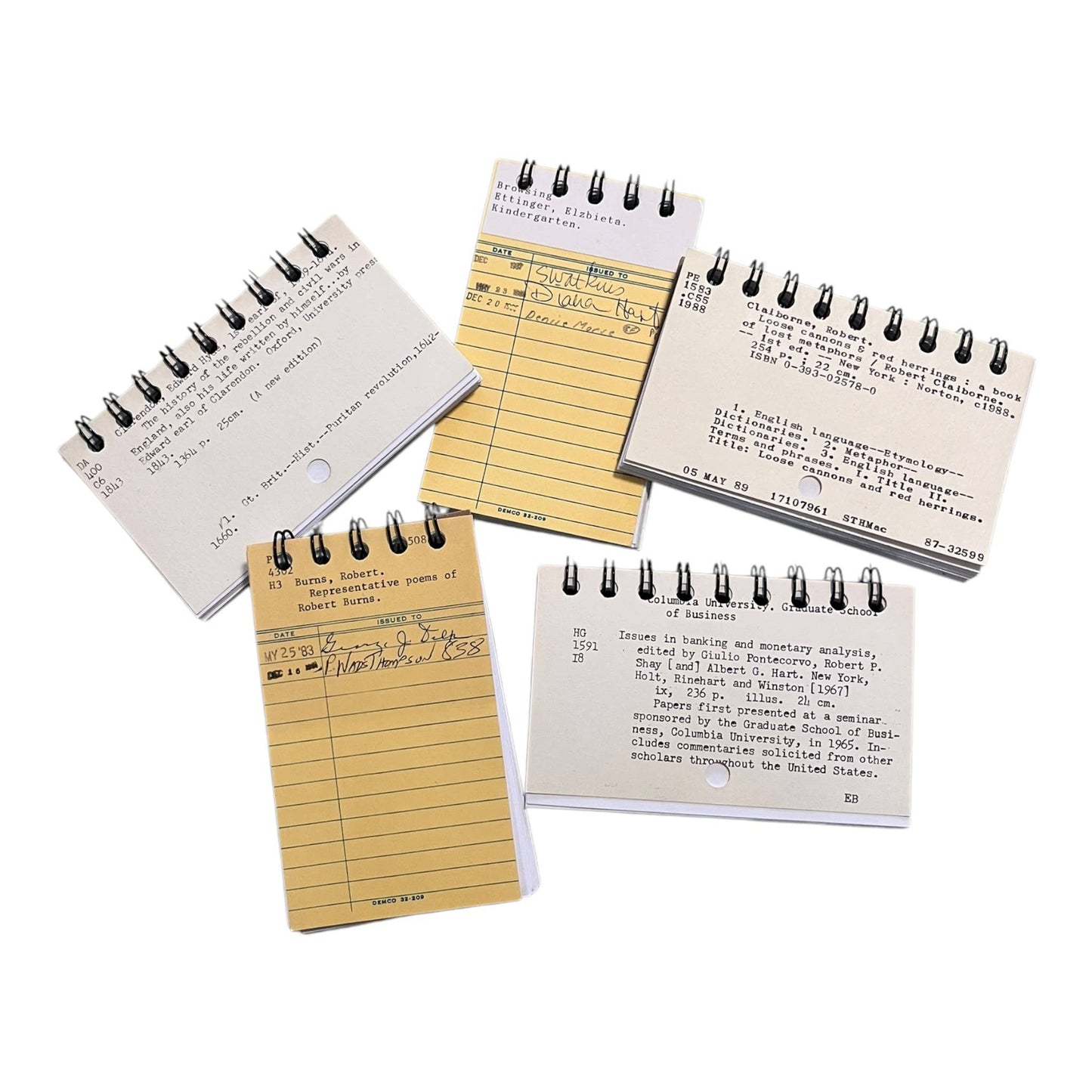 Upcycled Library Themed Mini Bullet Journals