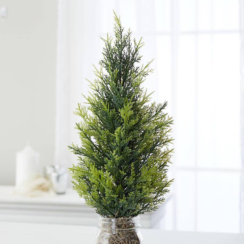 18" Christmas Cypress Pine Floral Stem
