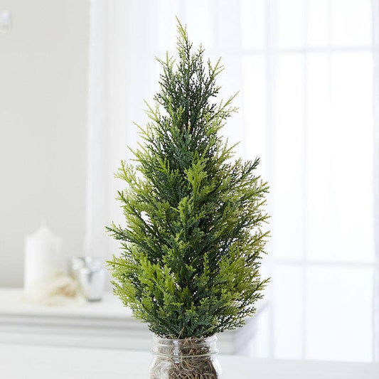 18" Christmas Cypress Pine Floral Stem