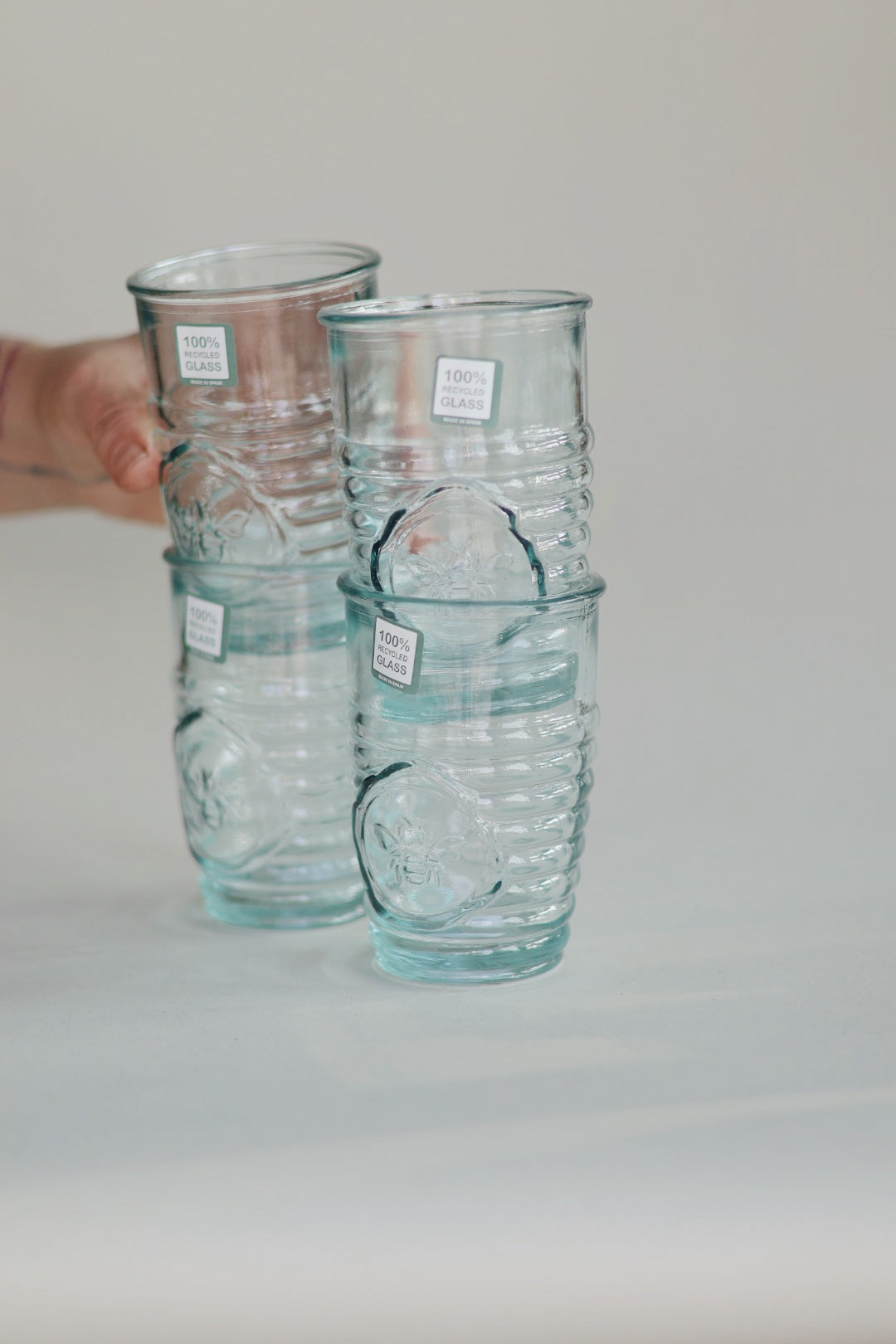 Bee Recycled Glass Tumbler