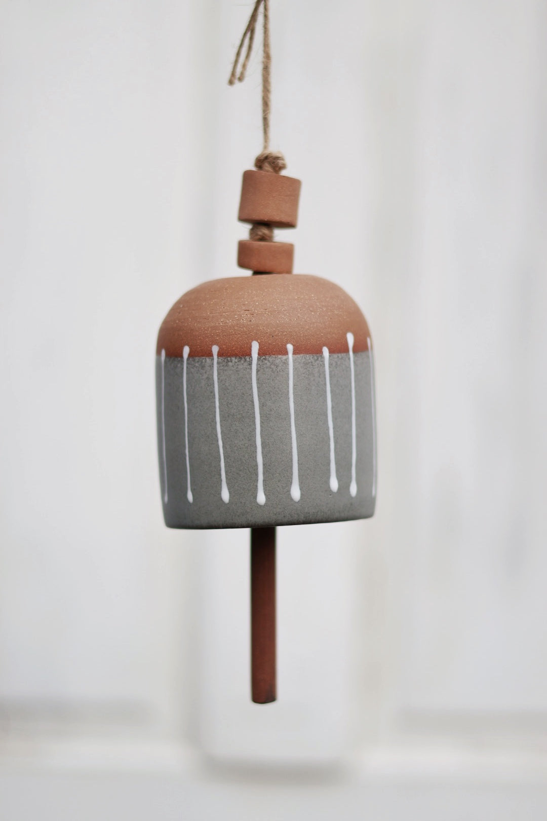 Small Pinstripe Bell in Gray