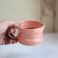 Handmade Heart-Shaped Latte Mug in Blush Pink