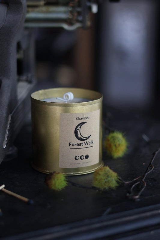 Forest Walk Candle in Gold Tin