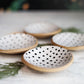 Polka Dot Trinket Dish Black and White