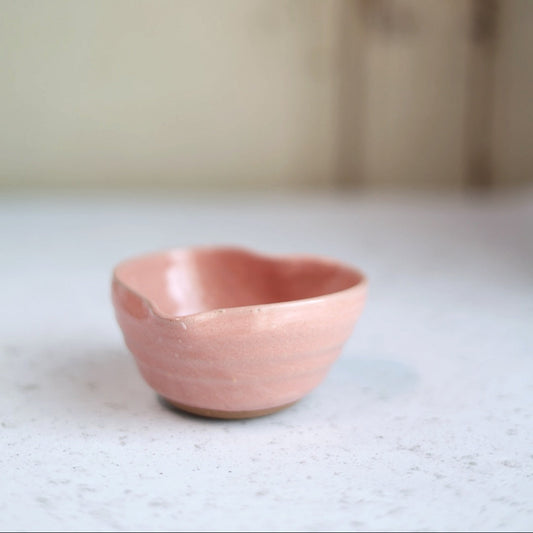 Handmade Tiny Heart-Shaped Bowl in Blush Pink