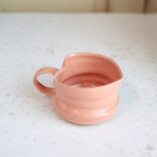 Handmade Heart-Shaped Tea & Espresso Mug in Blush Pink