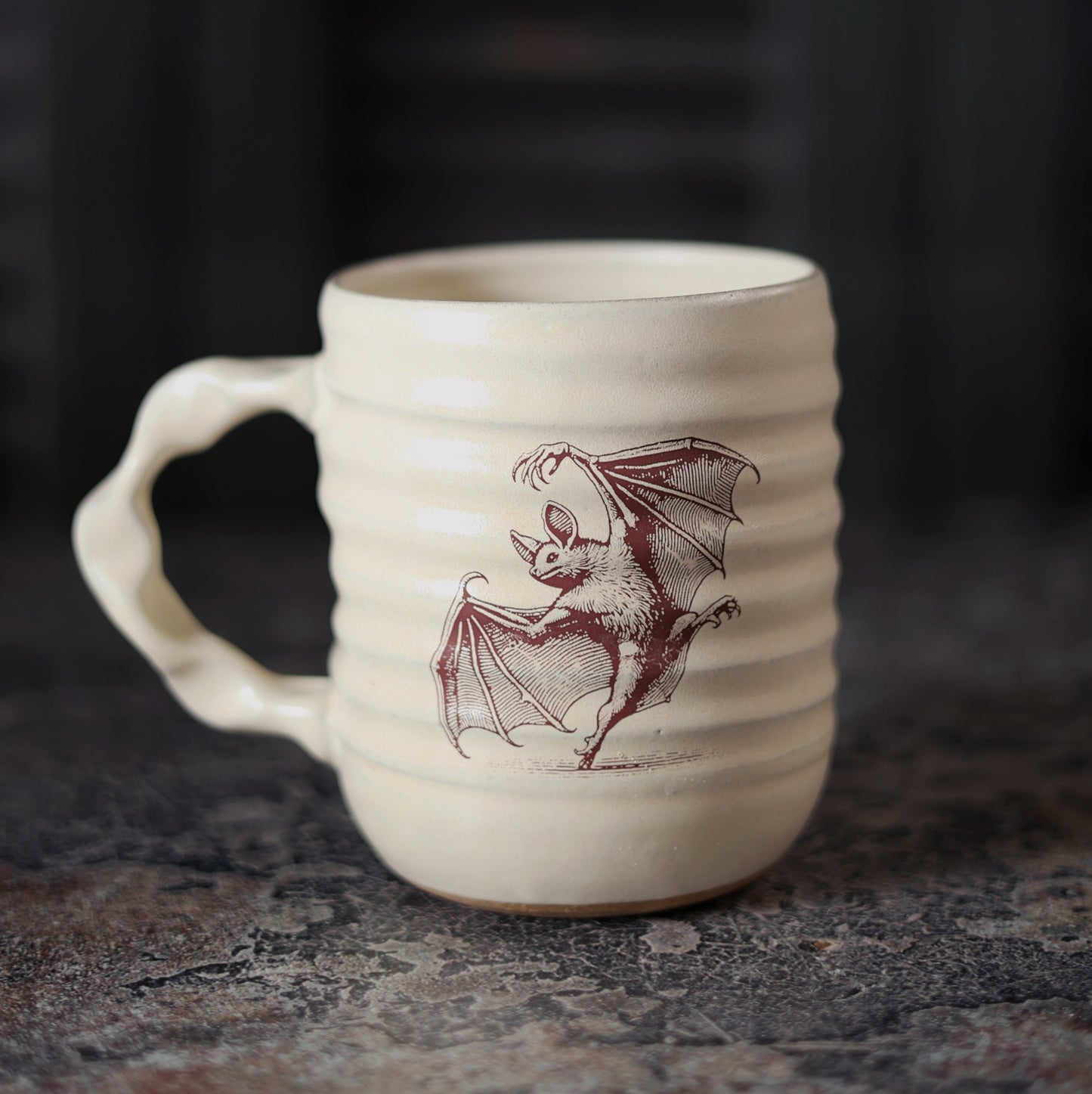 Jumbo Companion Mug in Cream | Slow Dark Bat
