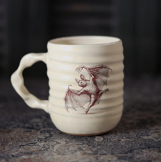 Jumbo Companion Mug in Cream | Slow Dark Bat