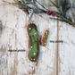 Handmade Ceramic Tiny Pickle Ornament | Traditional Holiday Decor