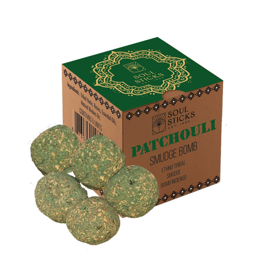 Patchouli Smudge Bombs w/ Burner 2.5" x 2.5"