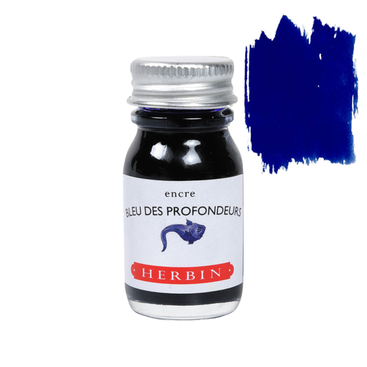 Herbin Fountain Pen Ink 10ml Bottle -35 Colors: Perle Noir (Black Pearl)