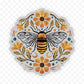 Flowers And Bee Clear Sticker