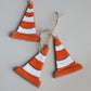 Handmade Ceramic Construction Cone Ornament