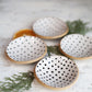 Polka Dot Trinket Dish Black and White