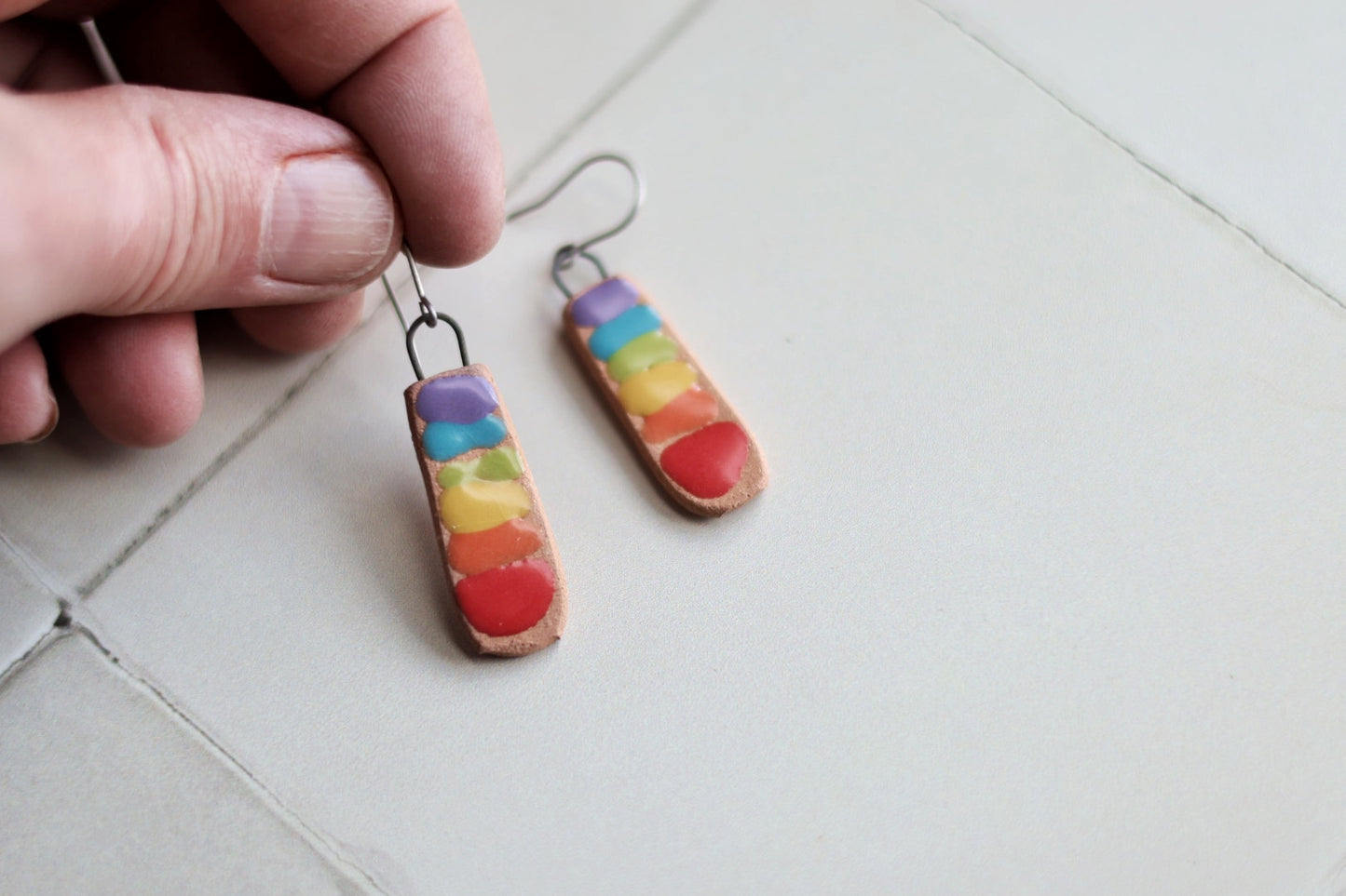 Rainbow Drop Earrings for Pride