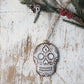 Sugar Skull Ornament in White