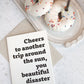 Cheers to another trip around the sun | Greeting card by Gravesco