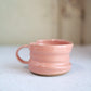 Handmade Heart-Shaped Latte Mug in Blush Pink