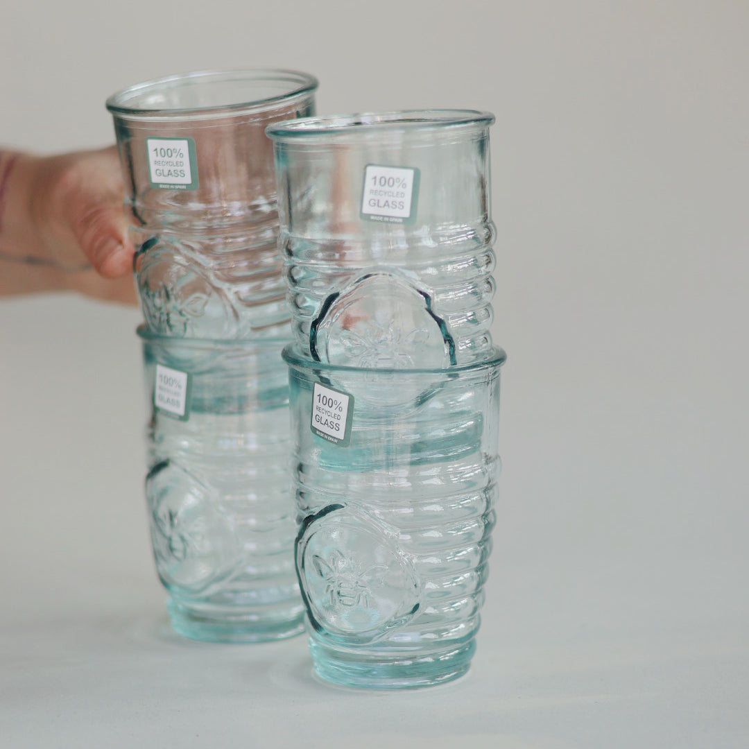 Bee Recycled Glass Tumbler