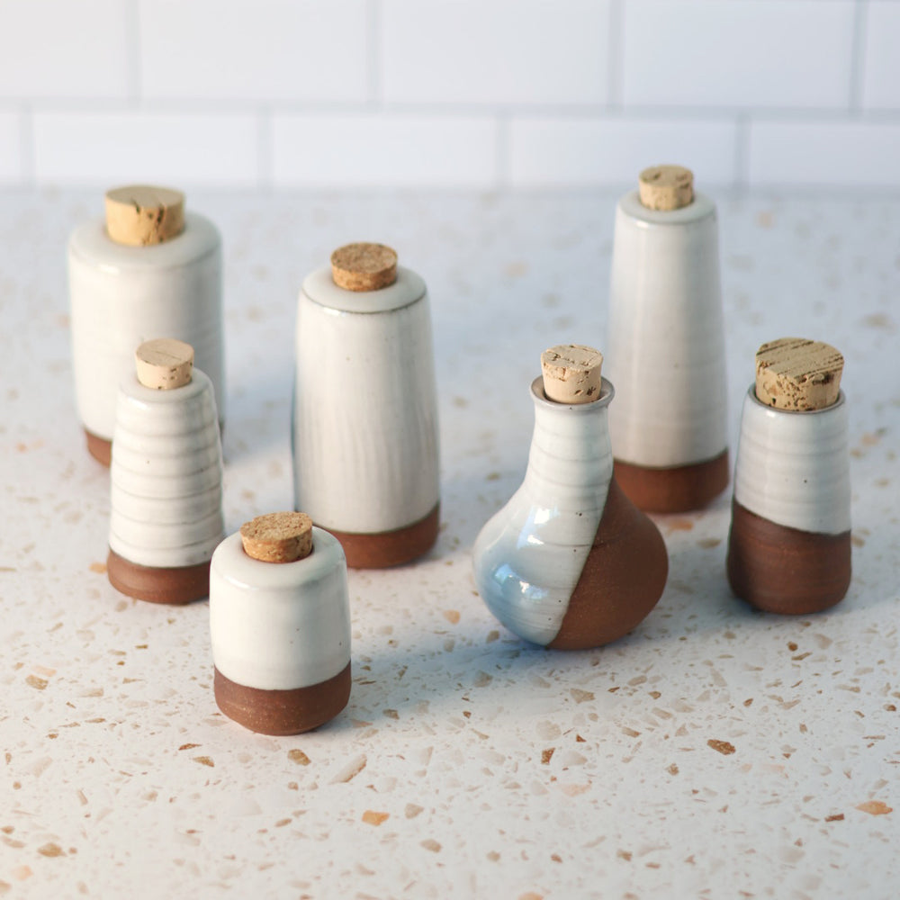 Bottle with Cork in White