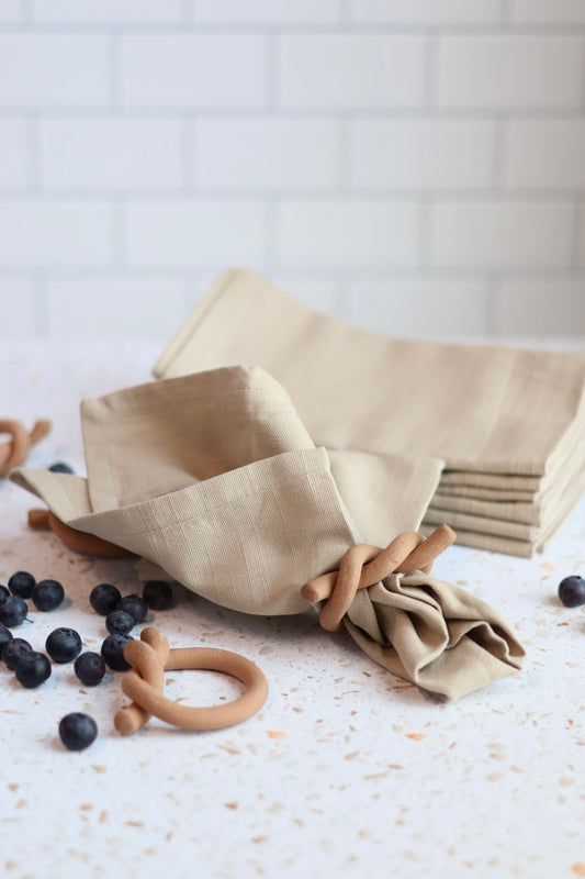 Beige Textured Cotton Napkin