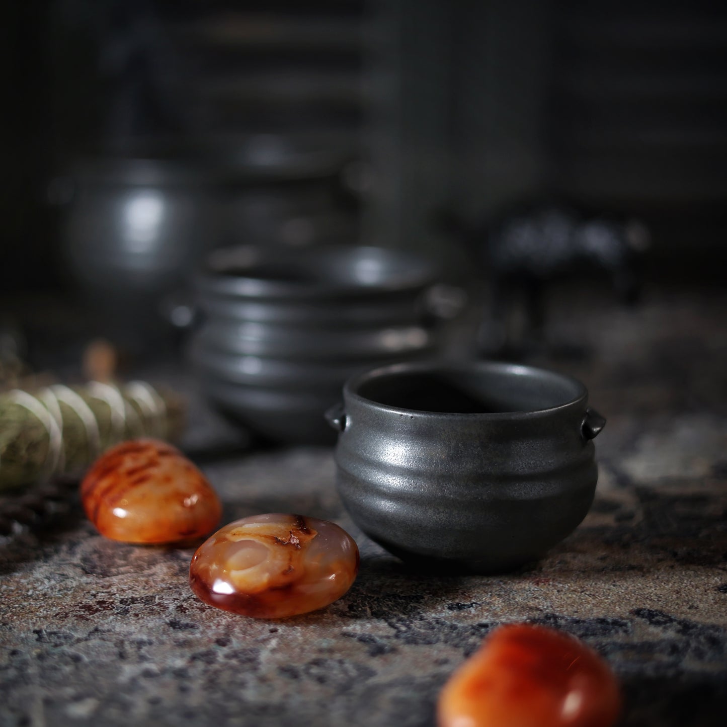 Black Mini Cauldron Bowl | Slow Dark