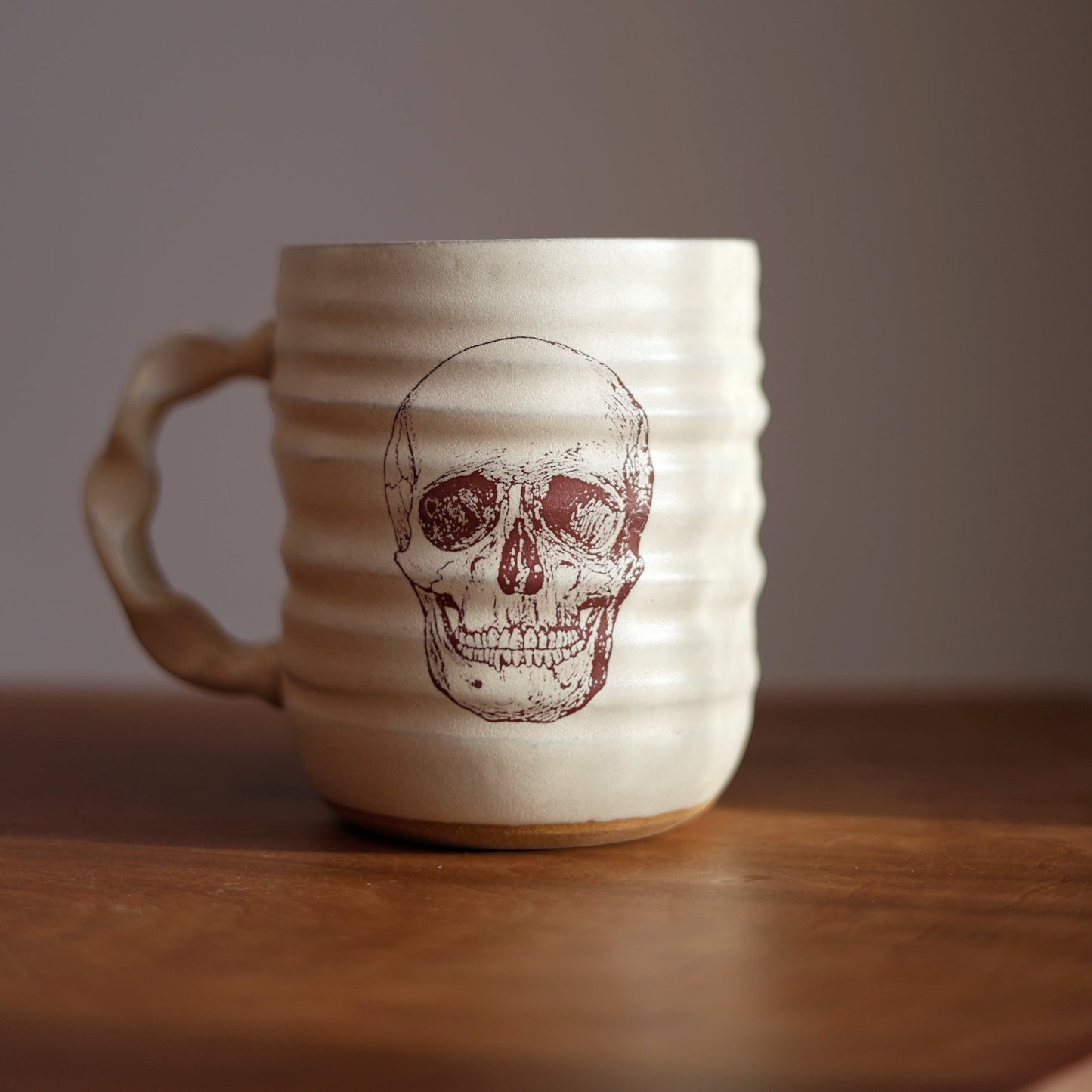 Companion Mug in Cream | Slow Dark Skull