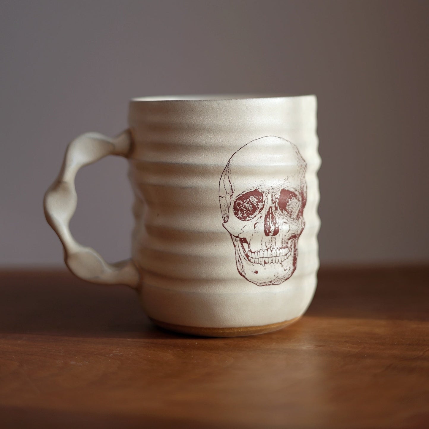 Jumbo Companion Mug in Cream | Slow Dark Skull