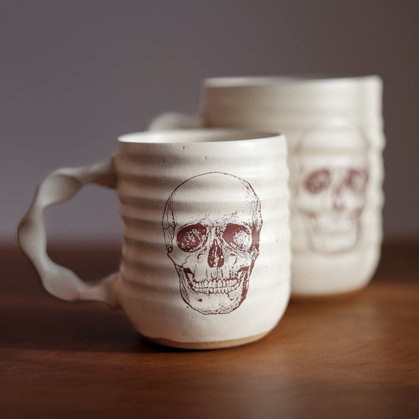 Jumbo Companion Mug in Cream | Slow Dark Skull