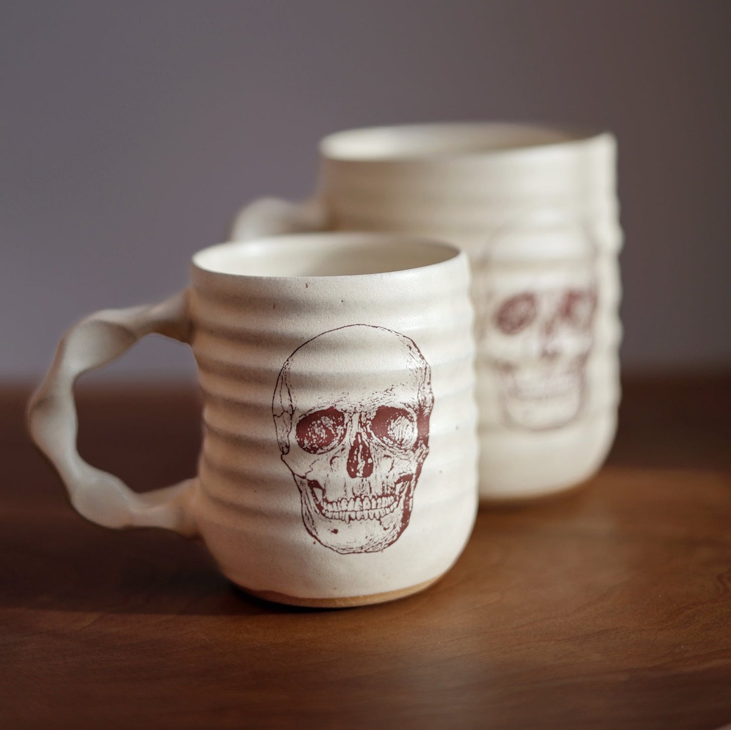 Companion Mug in Cream | Slow Dark Skull