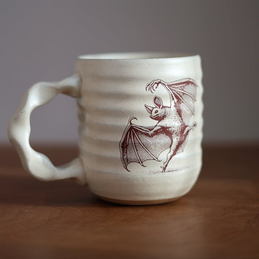 Companion Mug in Cream | Slow Dark Bat
