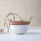 Small Hanging Planter in White