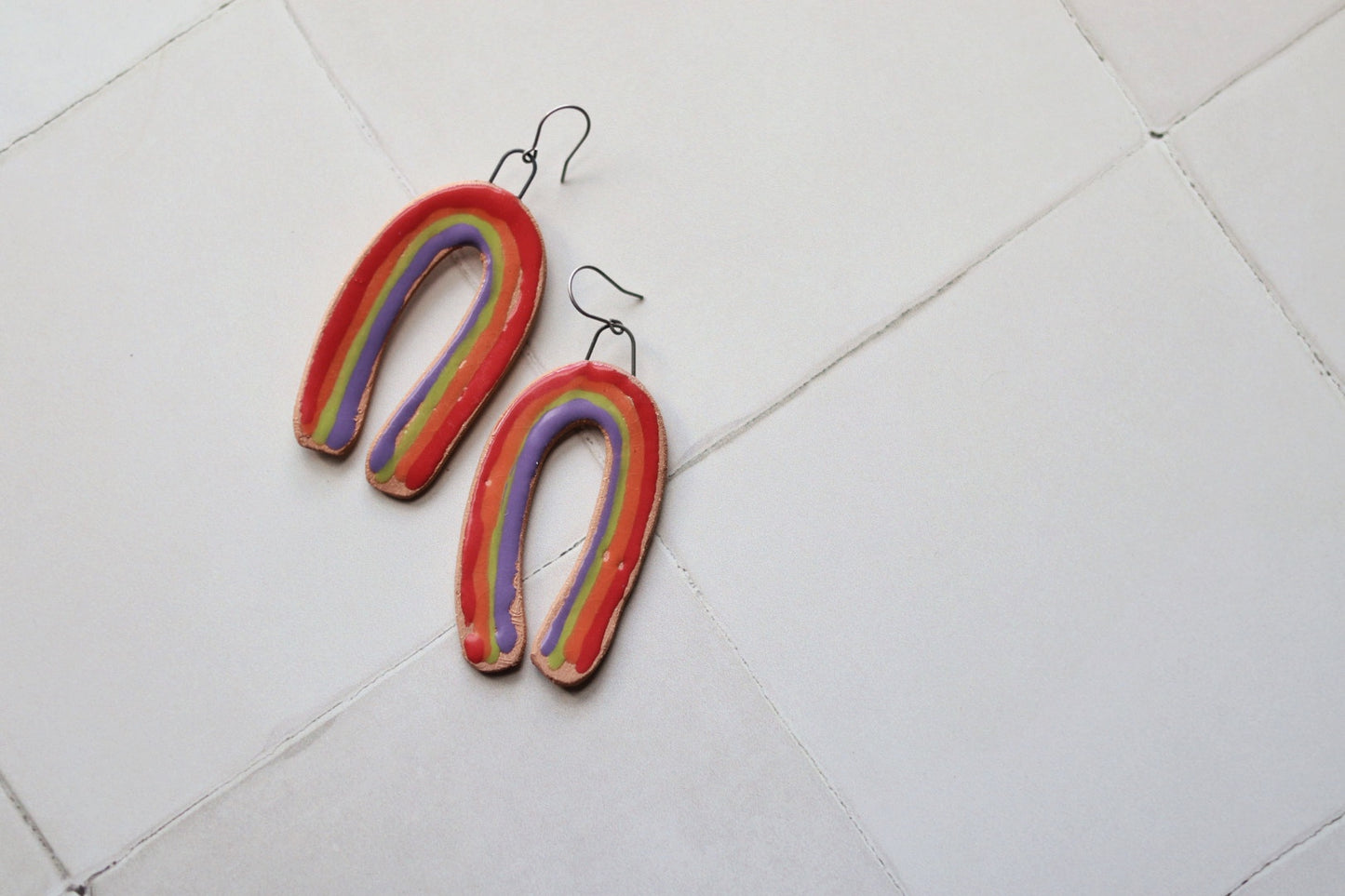 Rainbow Bold Earrings for Pride