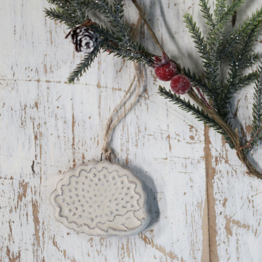 Hedgehog Stoneware Ornament