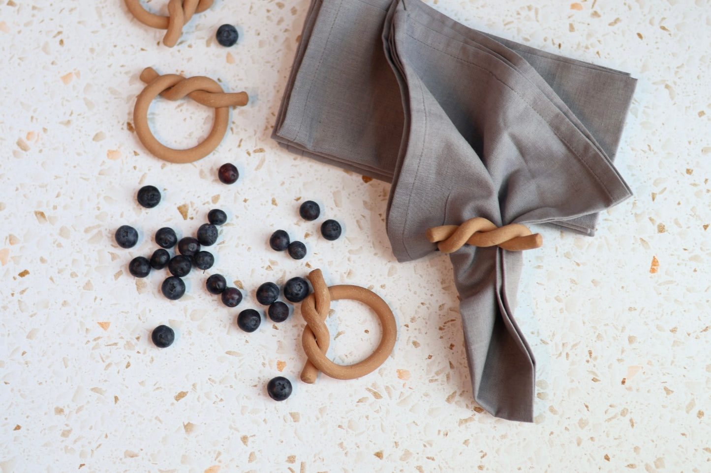 Gray Textured Cotton Napkin