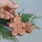 Handmade Ceramic Gingerbread Ornament | Traditional Holiday Decor