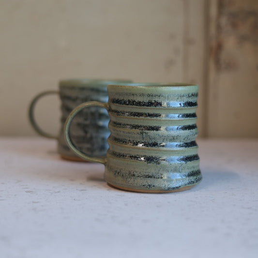 Diner Inspired Mug in Moss Green