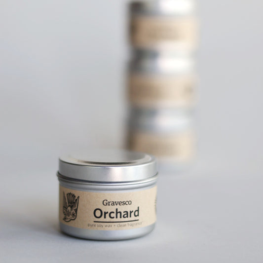 Gravesco Pure Soy Candle Tin Small| Orchard