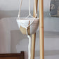 Large Hanging Planter in White with Macrame Hanger