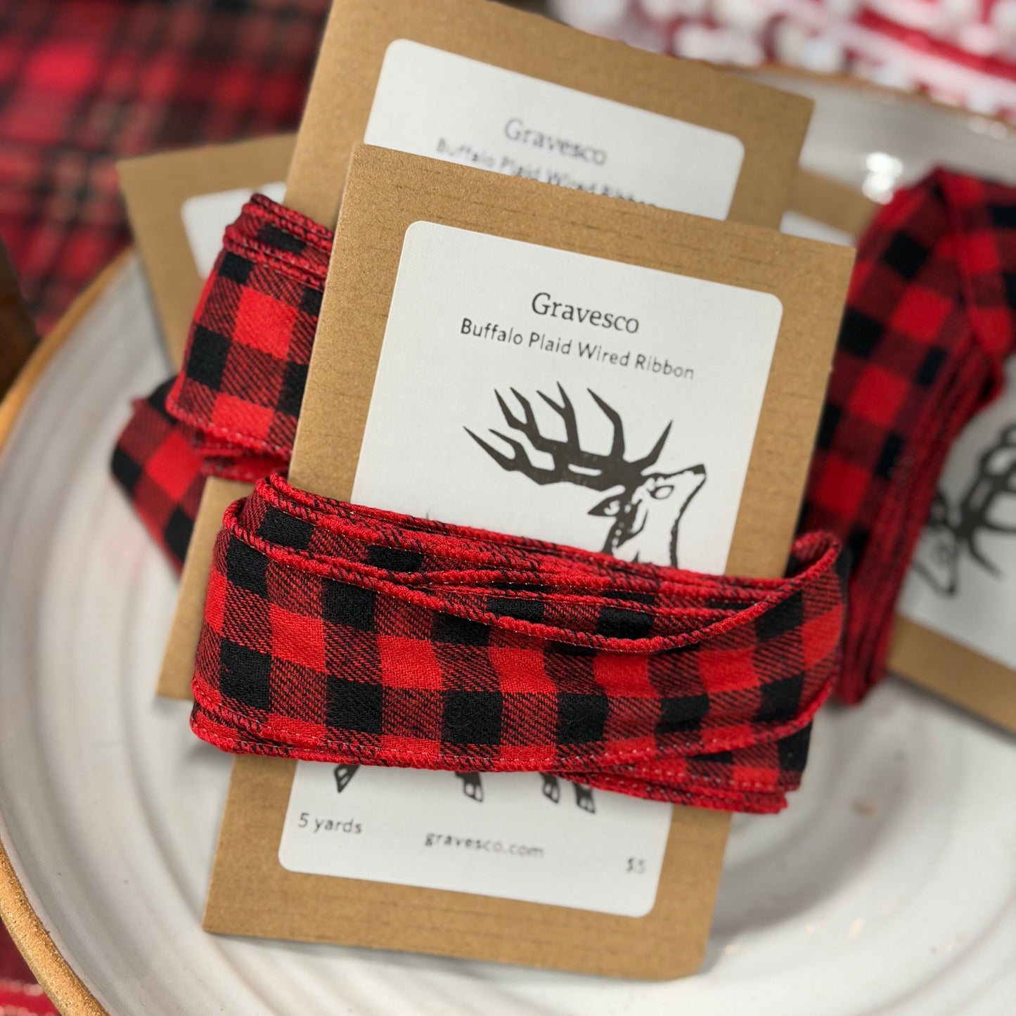 Buffalo Plaid Flannel Ribbon - 5 yards