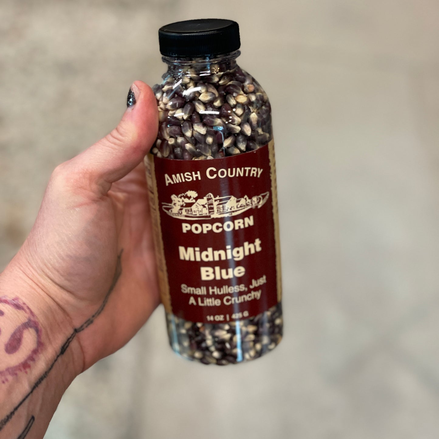 
                  
                    14 oz bottle of Midnight Blue popcorn
                  
                