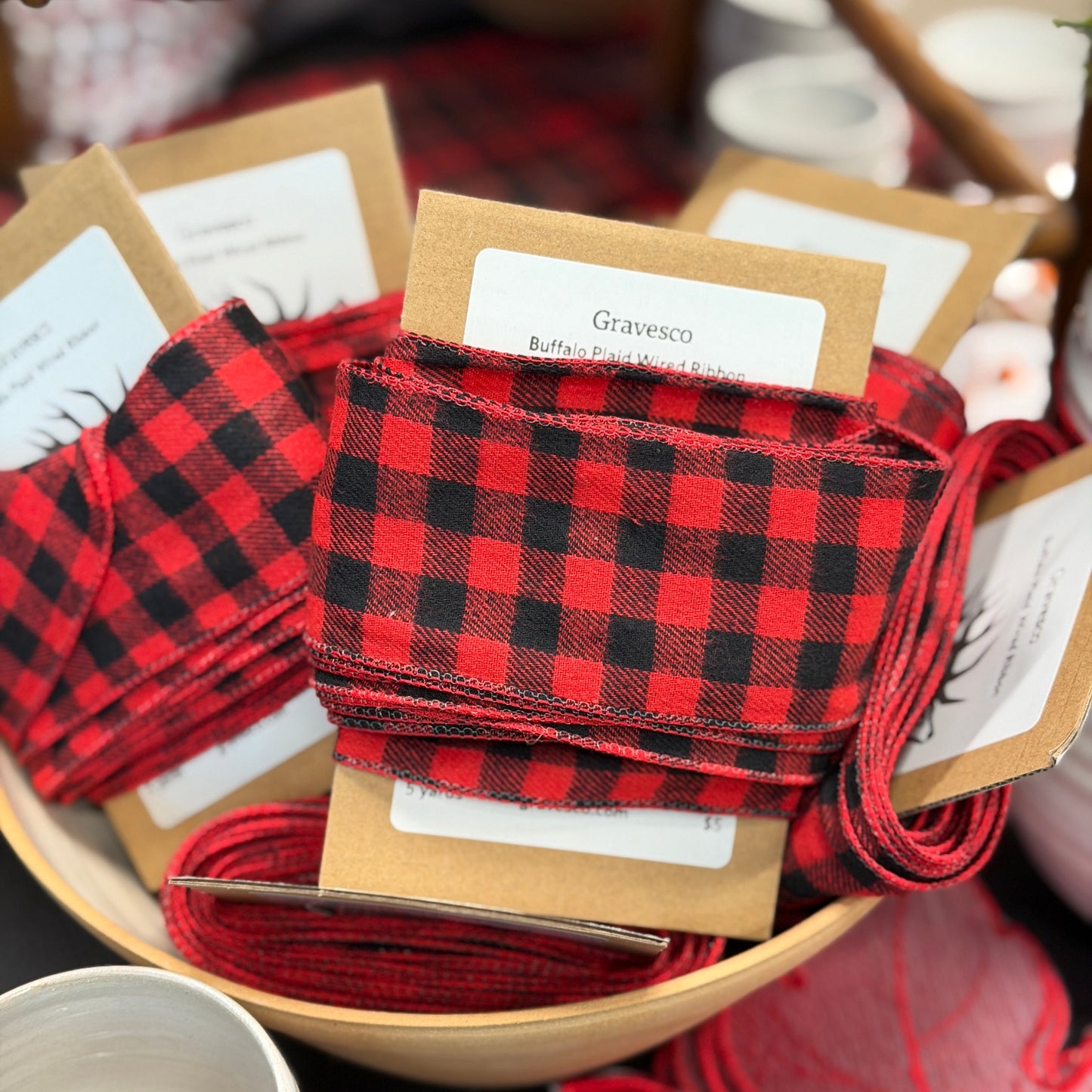 Buffalo Plaid Flannel Ribbon - 5 yards