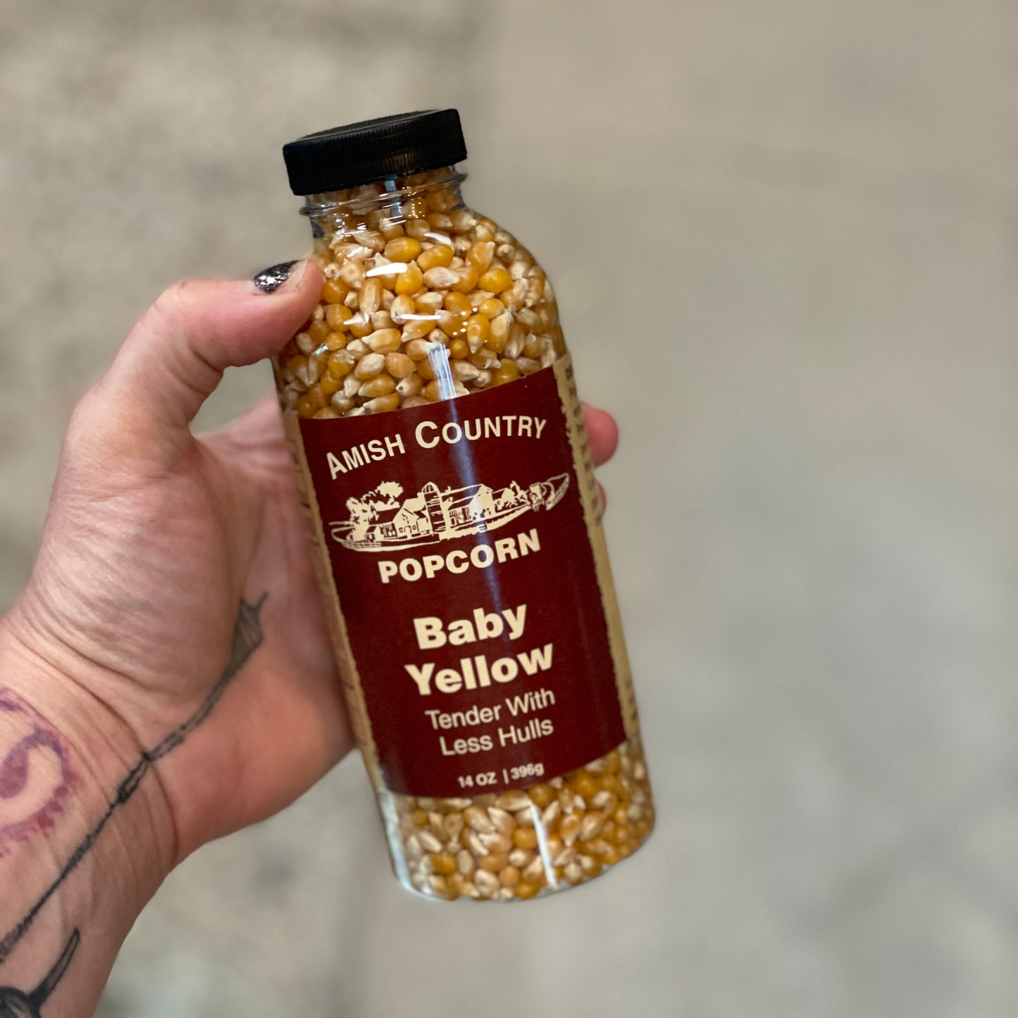 
                  
                    14 oz bottle of Baby Yellow popcorn
                  
                